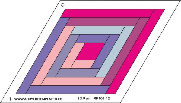 PLANTILLA ACRILICA DIAMANTE GRANDE 60 9X9CM